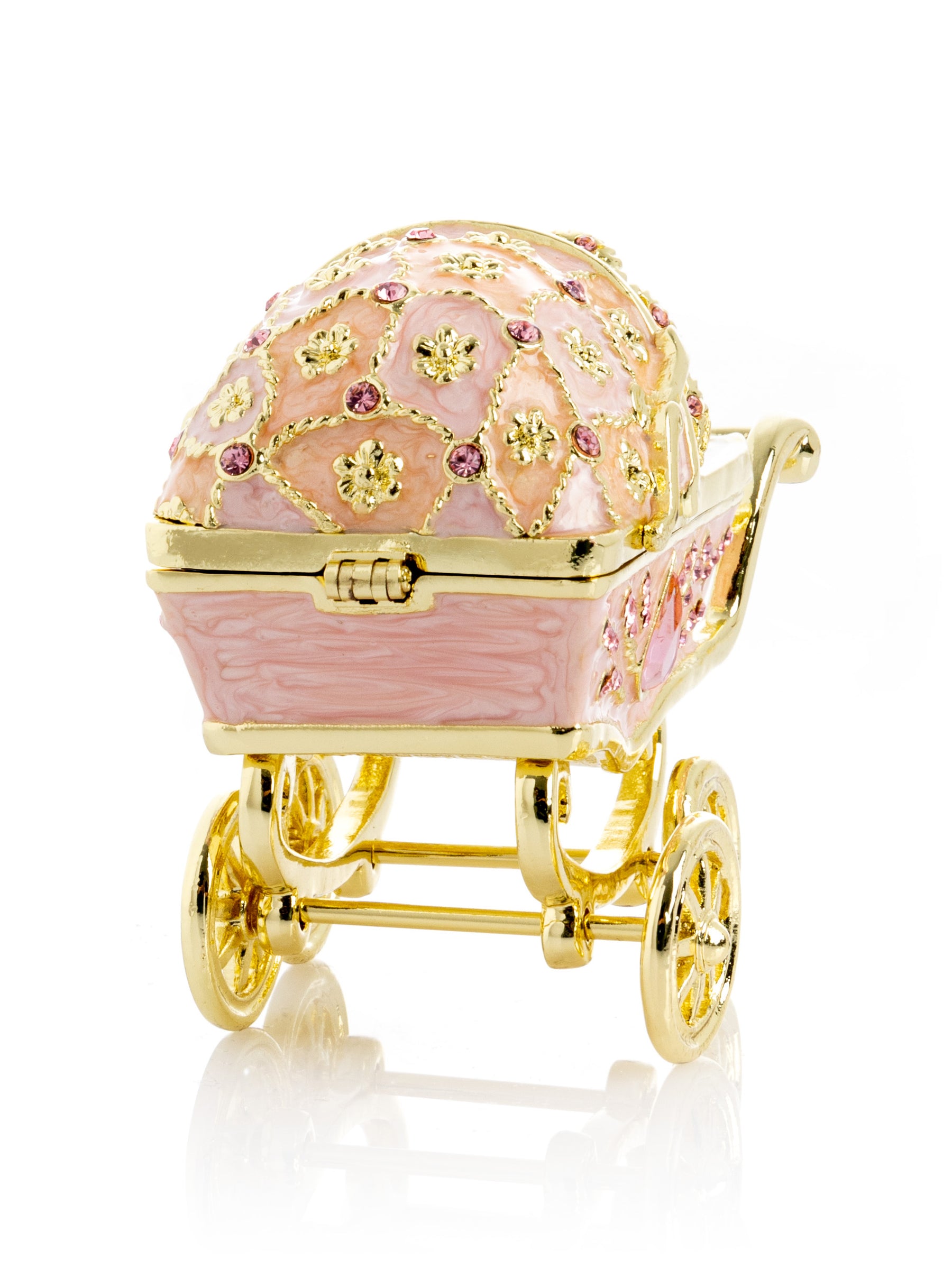 Keren Kopal Pink Baby Carriage Trinket Box