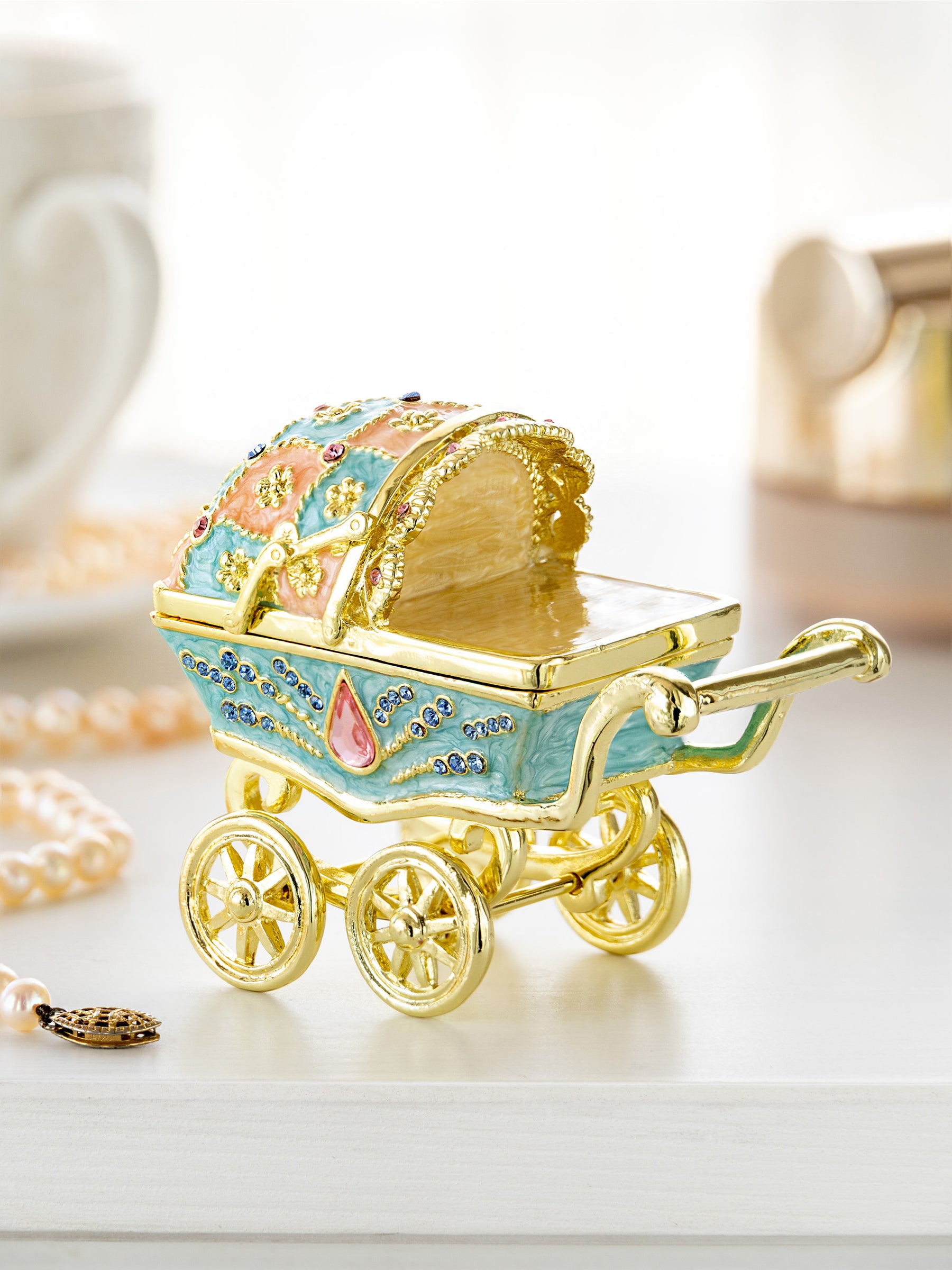 Baby Carriage trinket box