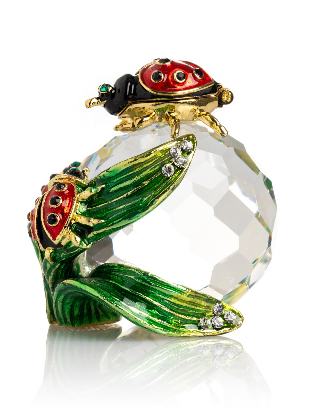 Cute Ladybugs on Crystal