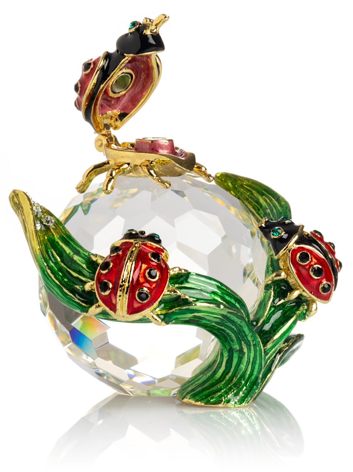 Cute Ladybugs on Crystal