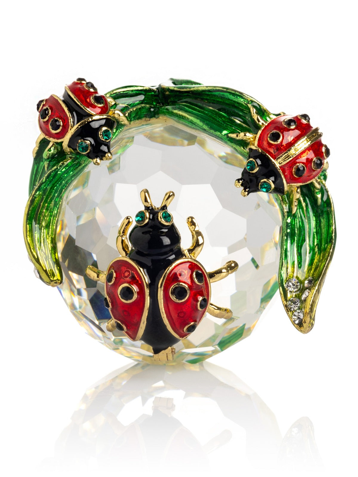 Cute Ladybugs on Crystal