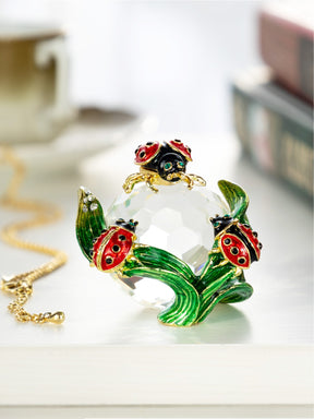 Cute Ladybugs on Crystal