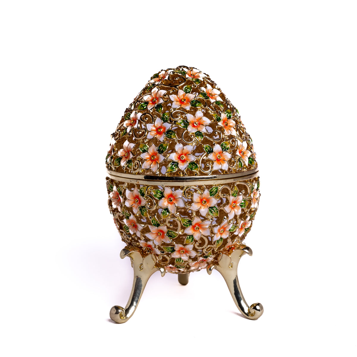 Keren Kopal Faberge Egg Decorated with Flowers