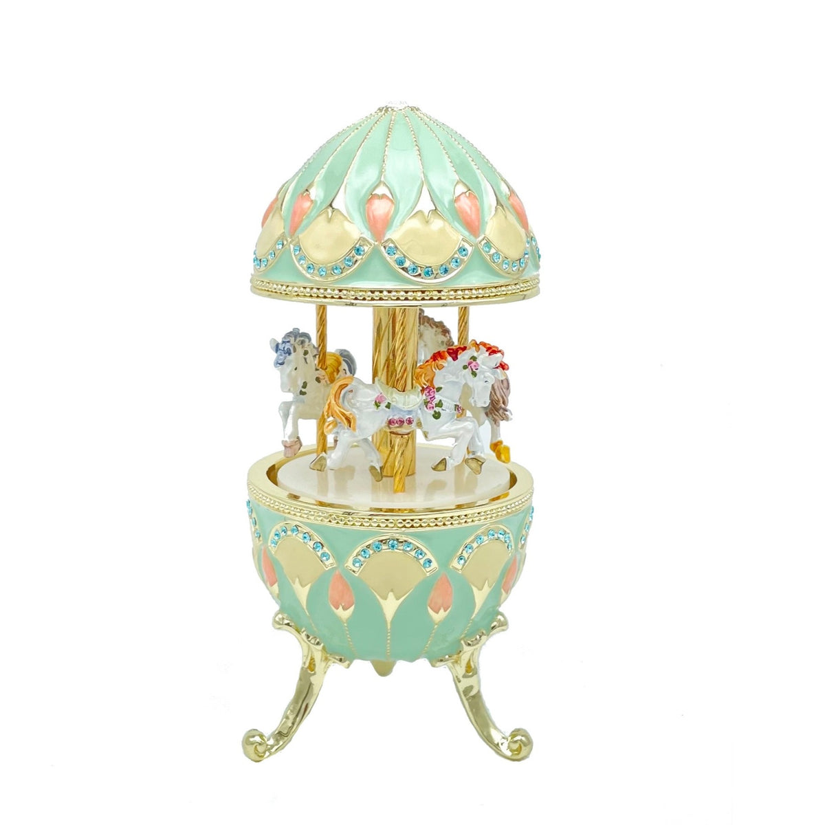 Œuf de Fabergé décoré en bleu