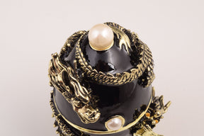 Keren Kopal Black Faberge Egg with Dragon  129.00