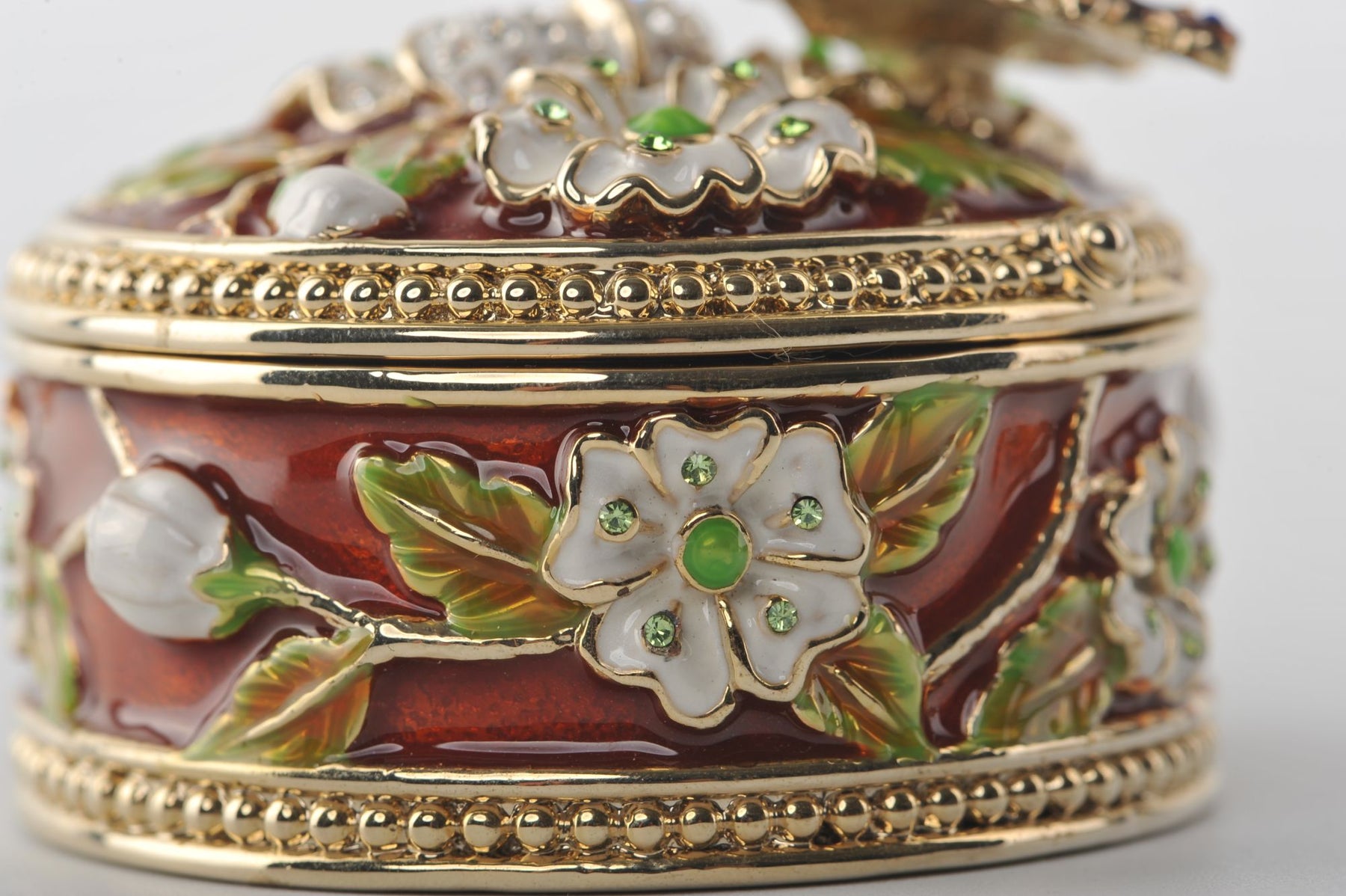 Butterfly & Flowers Trinket Box