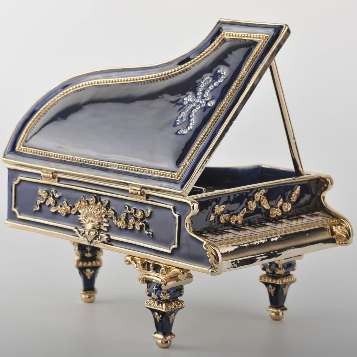 Grand piano bleu foncé