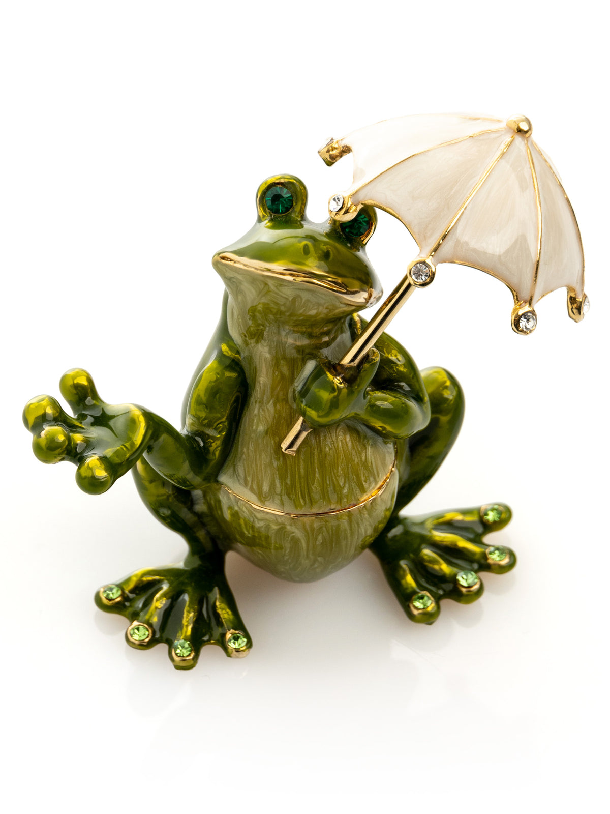 Frog holding an umbrella