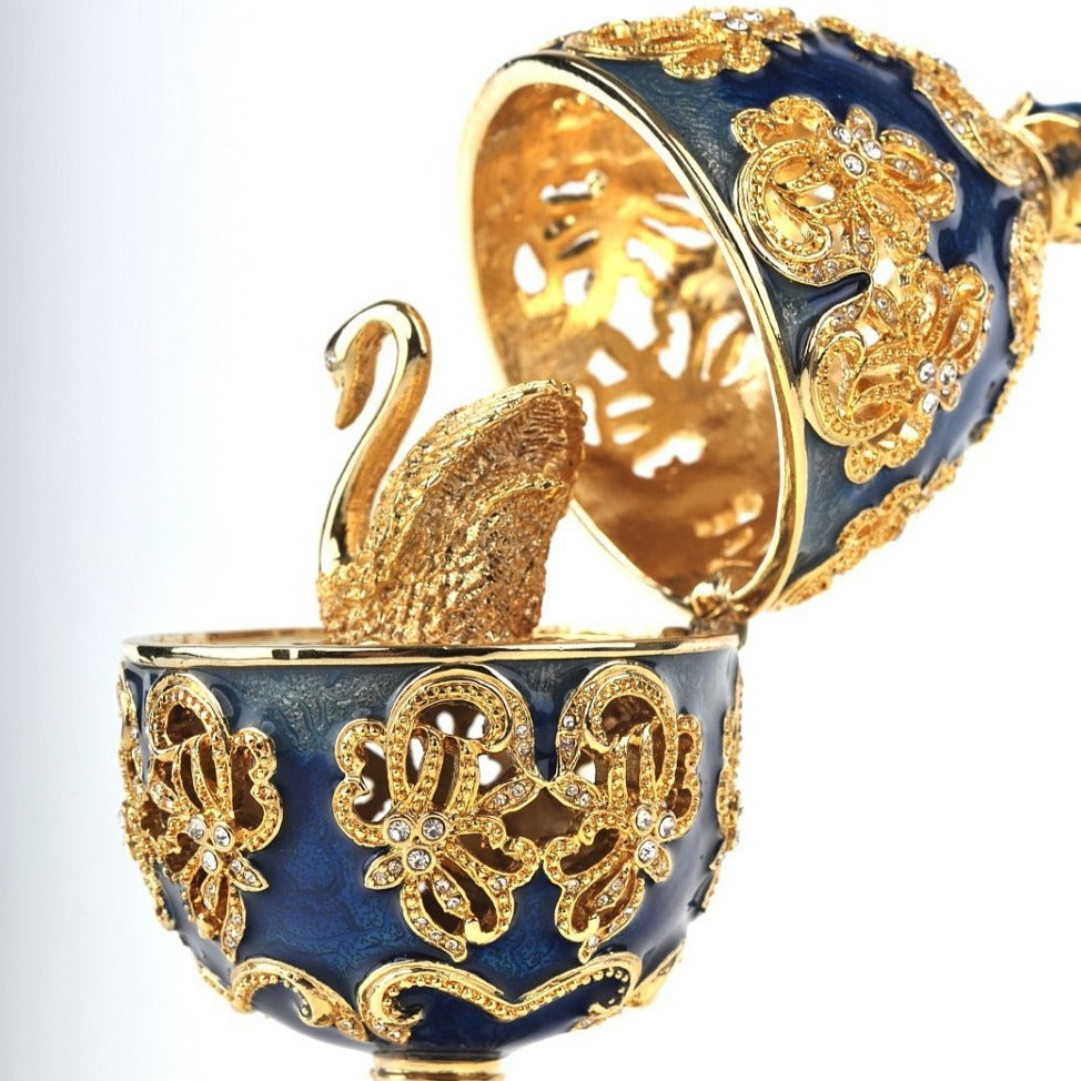 Keren Kopal Faberge Egg with a Golden Swan  110.50