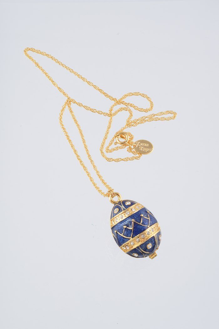 Keren Kopal Gold & Blue Egg Pendant Necklace  39.00