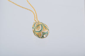 Keren Kopal Gold & Light Blue Egg Pendant Necklace  39.00