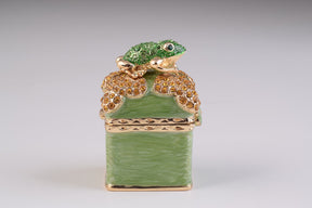 Keren Kopal Green Box with Frog Trinket Box  66.50