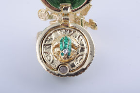 Keren Kopal Green Faberge Egg with a Golden Frog Inside  51.25