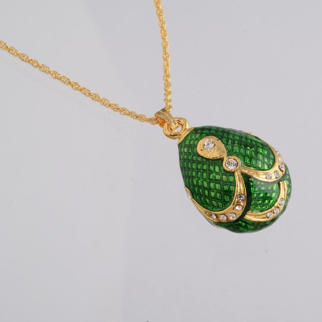 Keren Kopal Green & Gold Egg Pendant Necklace  39.00