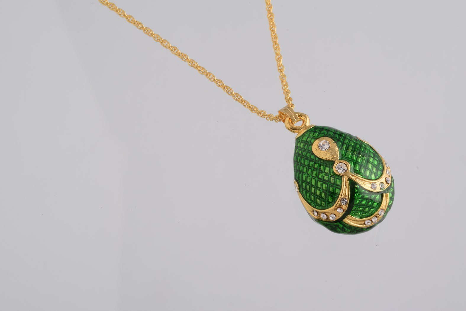 Keren Kopal Green & Gold Egg Pendant Necklace  39.00