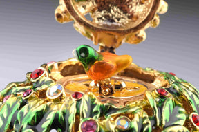 Bay Tree Faberge Egg with Colorful Crystals