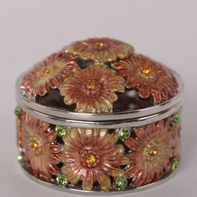 Keren Kopal Orange & Red Flowers Trinket Box  51.00