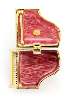 Boîte à bijoux piano rouge