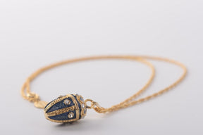 Keren Kopal Blue & Gold Egg Pendant Necklace Pendant 39.00