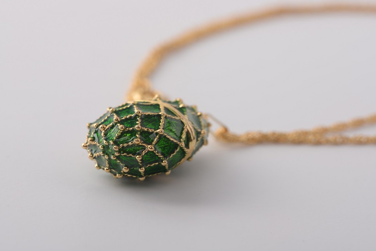 Keren Kopal Dark Green Egg Pendant Necklace Pendant 37.00