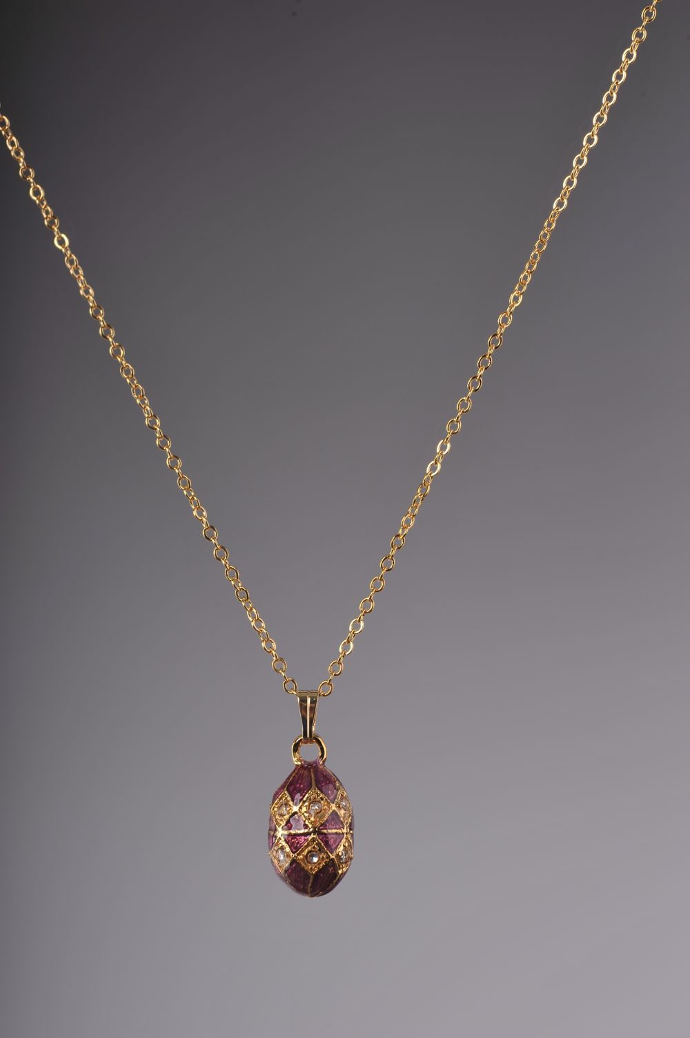 Keren Kopal Magenta & Gold Egg Pendant Necklace Pendant 36.00