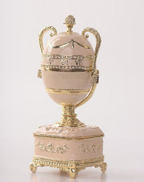 Keren Kopal Pink Faberge Egg with Gold Handles  126.25