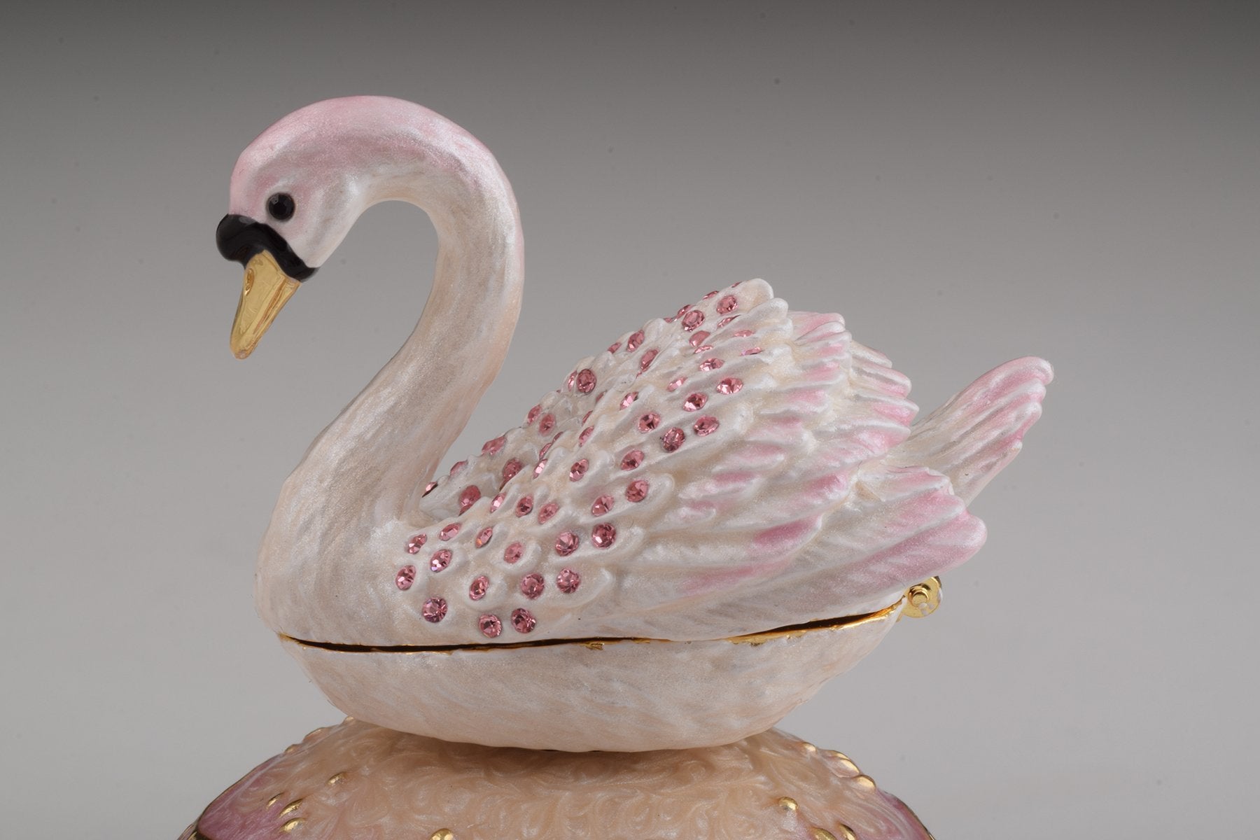 Keren Kopal Pink Faberge Egg with Swan  99.00