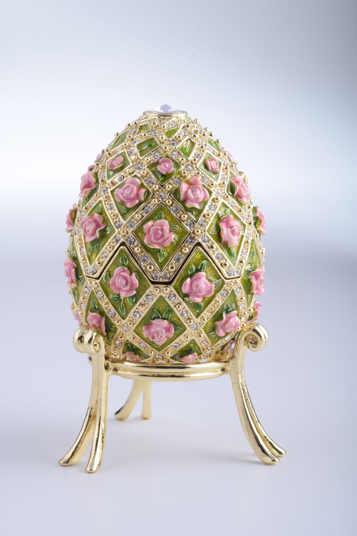 Keren Kopal Pink Roses Faberge Style Egg  113.25