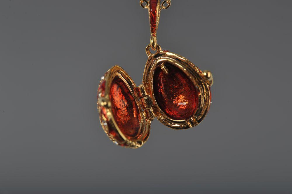 Keren Kopal Red Faberge Egg Pendant Necklace  37.00