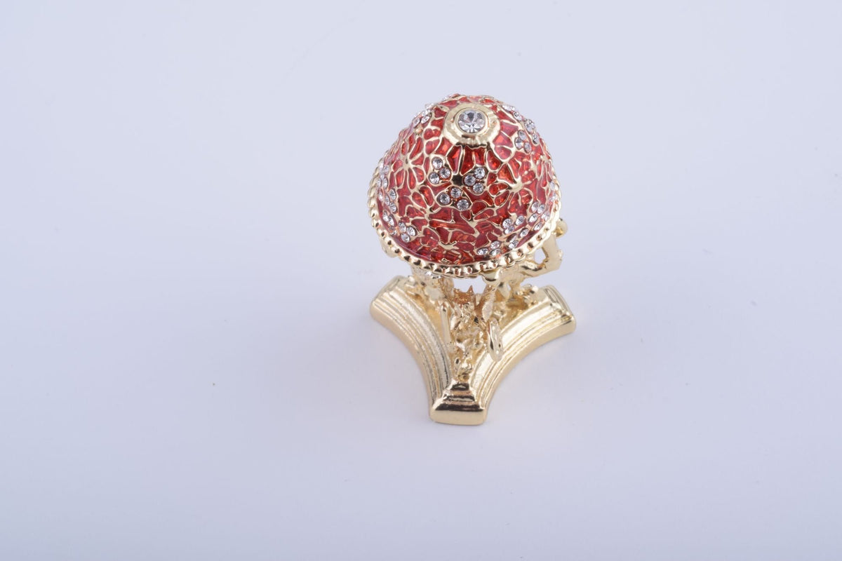 Keren Kopal Red Faberge Egg with a Golden Frog Inside  51.25