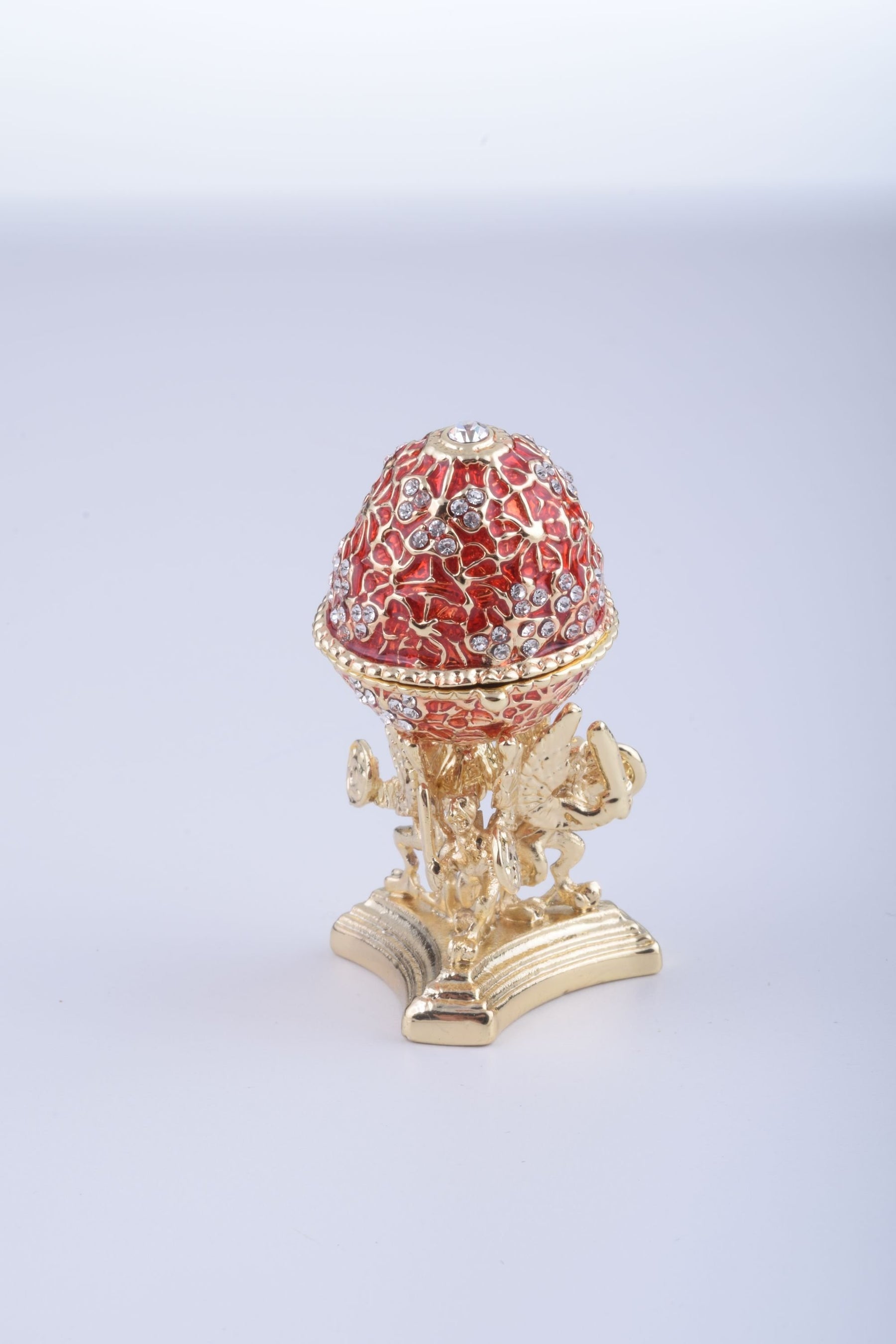 Keren Kopal Red Faberge Egg with a Golden Frog Inside  51.25