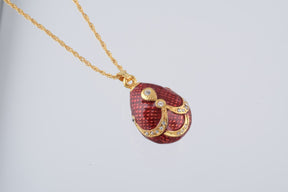 Keren Kopal Red & Gold Egg Pendant Necklace  39.00