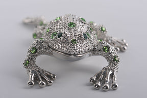 Keren Kopal Silver Frog with Green Crystals  29.50