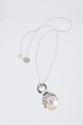 Keren Kopal Silver & Black Pearl Egg Pendant Necklace  39.00