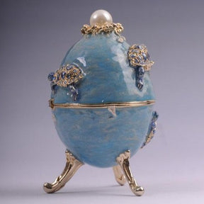 Keren Kopal Turtles Faberge Egg Trinket Box with a Surprise Turtle Pendant  116.50