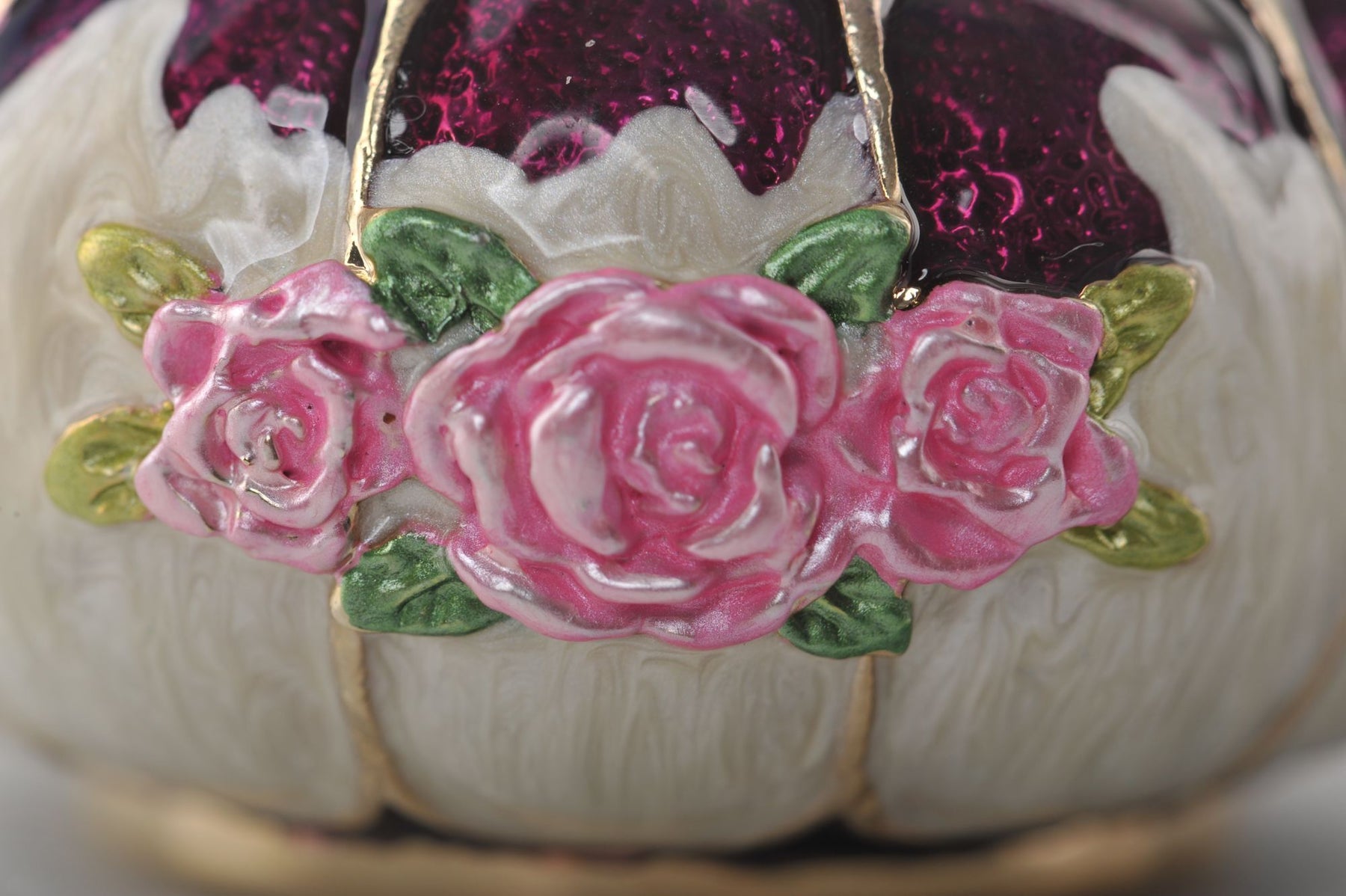 Keren Kopal White Teapot with Pink Roses  53.50