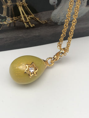 Yellow Egg Star of David Pendant Gold Necklace jewelry Keren Kopal