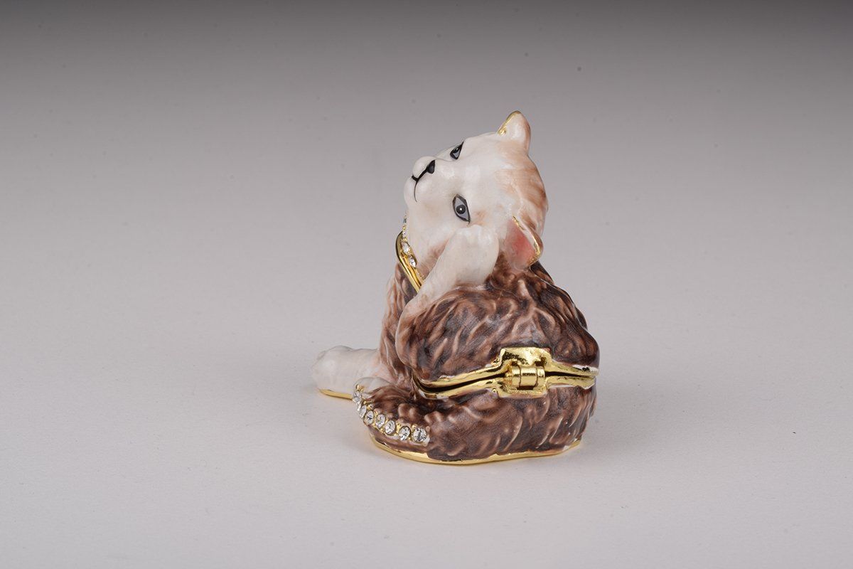 Brown Cat trinket box Keren Kopal