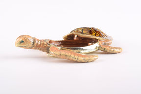 Brown Sea Turtle trinket box Keren Kopal