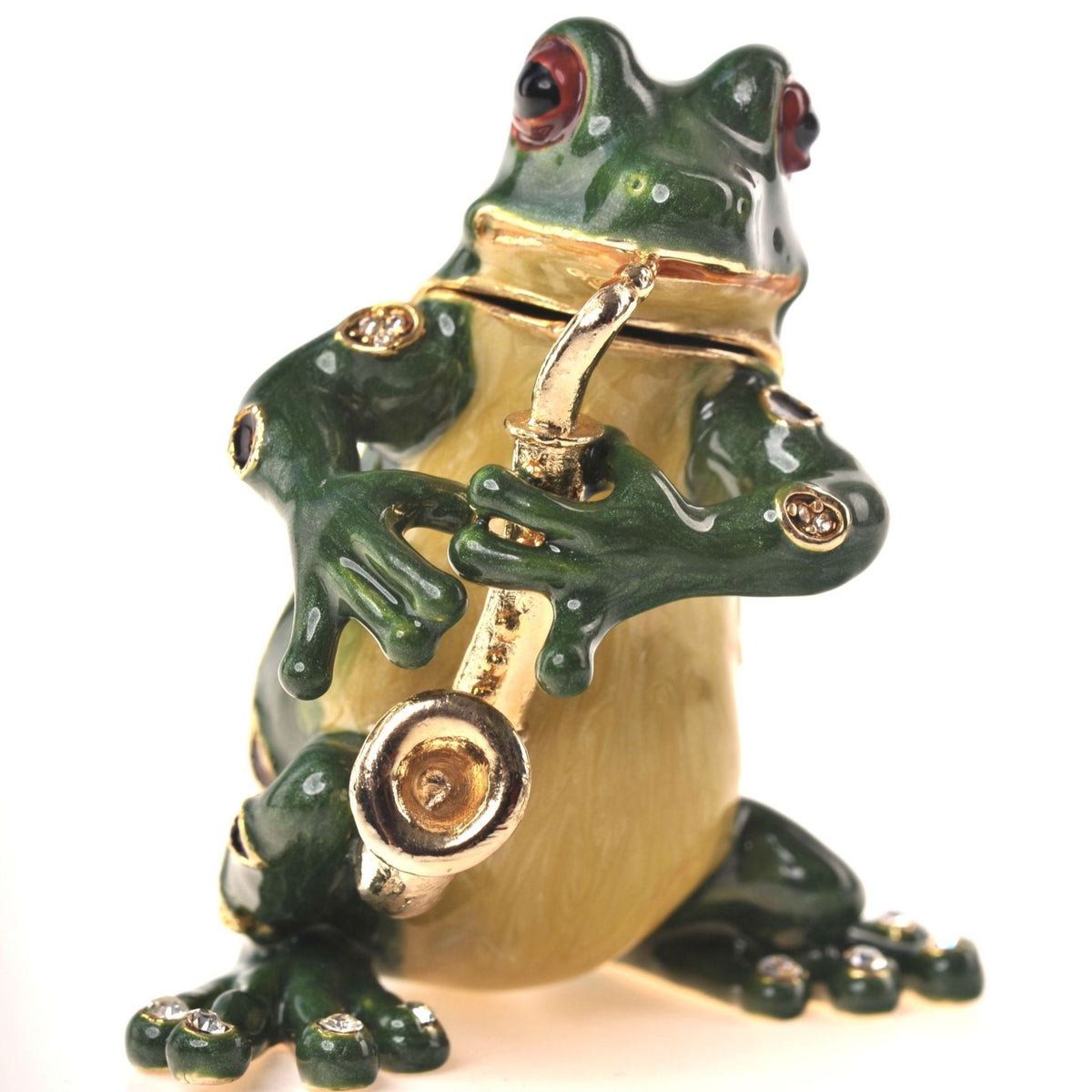 Keren Kopal Frog Playing the Saxophone trinket box 76.50