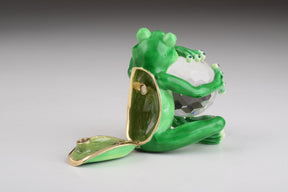 Keren Kopal Green Frog with Crystal Ball trinket box 104.00